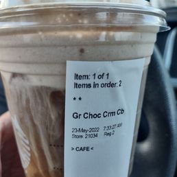 Grande chocolate cream cold brew!