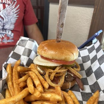 The Butcher Block Kitchen - Yum- 5 Oz. Black & Blue Burger says it all! - Breakfast & Brunch Near Me - Groveland, Florida The Butcher Block Kitchen - Yum- 5 Oz. Black & Blue Burger says it all! - Breakfast & Brunch Near Me - Groveland, Florida