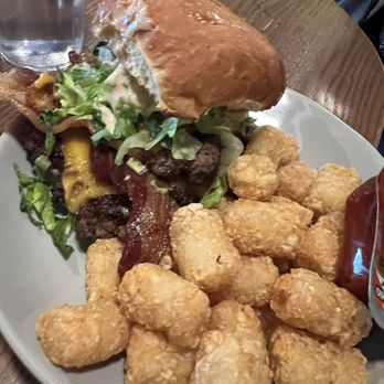 Chicken N Pickle - Double bacon smash burger with tots - Pickleball Near Me - Glendale, Arizona