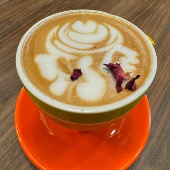 La Tazza Specialty Coffee - Rose Tea Latte (speciality) - Coffee & Tea Near Me - Houston, Texas La Tazza Specialty Coffee - Rose Tea Latte (speciality) - Coffee & Tea Near Me - Houston, Texas