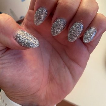 Lyly Nails - Dip mani--bad light in my house, but they are actually really shiny and sparkly! I've been sanding and spackling and they're still perfect! - Nail Salons Near Me - Seattle, Washington Lyly Nails - Dip mani--bad light in my house, but they are actually really shiny and sparkly! I've been sanding and spackling and they're still perfect! - Nail Salons Near Me - Seattle, Washington