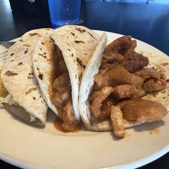 Joe's Bakery & Coffee Shop - Chicharron (right) was our least favorite - Mexican Near Me - Austin, Texas