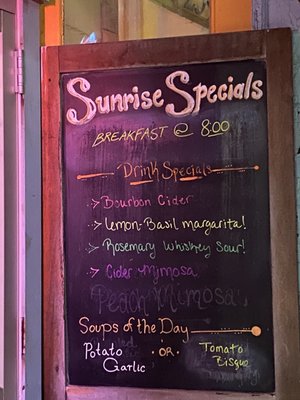 Menu photo 2 Sunrise Cafe Yellow Springs, OH Menu photo 2 Sunrise Cafe Yellow Springs, OH
