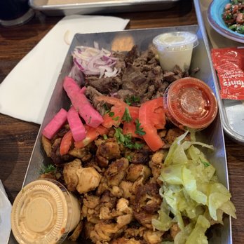 Mazra - Steak/chicken Shawarma Plate - Middle Eastern Near Me - San Bruno, California Mazra - Steak/chicken Shawarma Plate - Middle Eastern Near Me - San Bruno, California