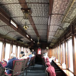 Parlor car, seating faces out