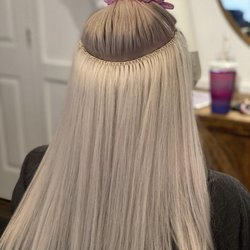 Weft Hair Studio - Handtied extension installation