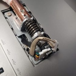 Ricky's Repair Service - HP all in one PC, wiring has to be routed carefully in order to put the cover back over the stand and wires don't snap