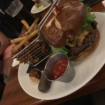 The Hangry Bison - Buffalo Blu on a Pretzel Bun! - New American Near Me - Winter Park, Florida The Hangry Bison - Buffalo Blu on a Pretzel Bun! - New American Near Me - Winter Park, Florida