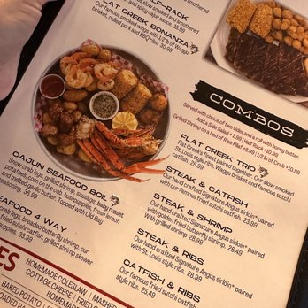 Flat Creek - a menu for a restaurant - Steakhouses Near Me - Webb City, Missouri