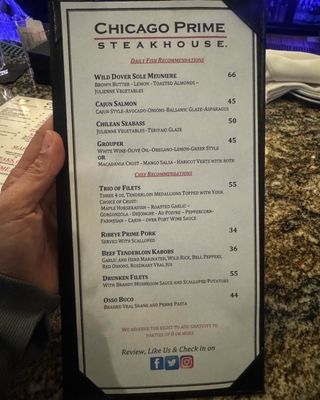 Menu photo 2 Chicago Prime Steakhouse Schaumburg, IL