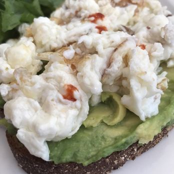 Fiat Cafe - Heavenly scrambled egg whites on avocado toast - Italian Near Me - New York, New York