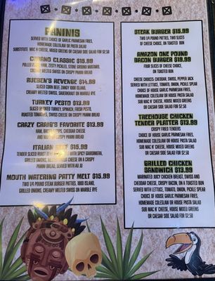 Menu photo 5 Crazy Craig's Treehouse Branson, MO