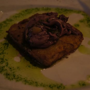 Lento Restaurant - crispy headcheese with wine poached egg and watercress oil - New American Near Me - Rochester, New York