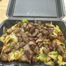 F&F Japanese Grill - Steak hibachi with veggies only (no rice)