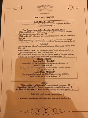 Menu photo 2 Crooked Spoon Redmond, WA