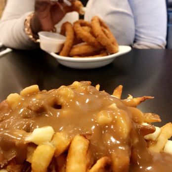 Maple Leaf Diner - Canadian fries and onion rings apps! It's just a half order of fries, large portions! - American Near Me - Dallas, Texas Maple Leaf Diner - Canadian fries and onion rings apps! It's just a half order of fries, large portions! - American Near Me - Dallas, Texas