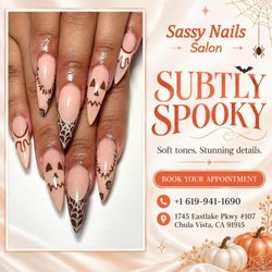 Sassy Nails Salon - Spooky season! % ! Get your nails ready & Book now! #HalloweenNails #Spooky