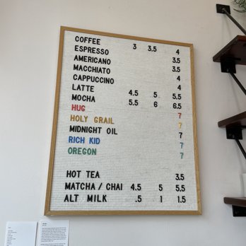 Never Coffee - menu - Coffee & Tea Near Me - Portland, Oregon