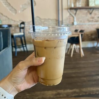 The Spot Coffee Shop - Honeybee latte with oat milk 5/5 (very good but very very sweet) - Coffee & Tea Near Me - Fort Payne, Alabama The Spot Coffee Shop - Honeybee latte with oat milk 5/5 (very good but very very sweet) - Coffee & Tea Near Me - Fort Payne, Alabama