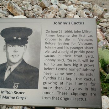 Veterans Memorial Park - Las Cruces first Vietnam War casualty. The cactus is behind his memorial plaque. - Parks Near Me - Las Cruces, New Mexico Veterans Memorial Park - Las Cruces first Vietnam War casualty. The cactus is behind his memorial plaque. - Parks Near Me - Las Cruces, New Mexico