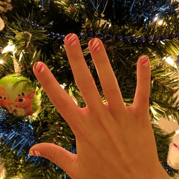 Cha Spa - Candy cane manicure! - Nail Salons Near Me - Santa Monica, California