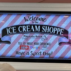 Ice Cream Shoppe - Welcome sign