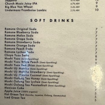 Mensho Ramen - Drink menu - Ramen Near Me - Phoenix, Arizona Mensho Ramen - Drink menu - Ramen Near Me - Phoenix, Arizona