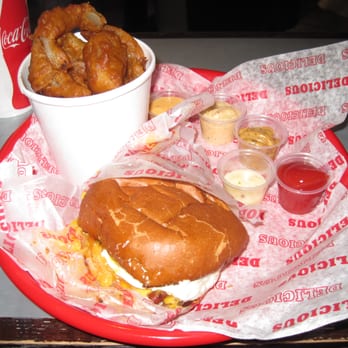 Good Stuff Eatery - Spike's Sunnyside burger and onion petals - Burgers Near Me - Washington, DC, District of Columbia