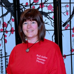 Red Jacket Massage Therapy - Laurie, owner and massage therapist of Red Jacket Massage Therapy