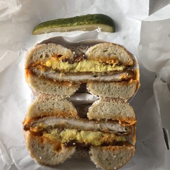 Gotham Bagels - Lakeview  - Omfg with salt bagel (too salty) - Bagels Near Me - Chicago, Illinois