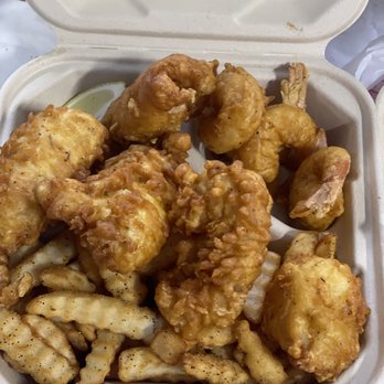 Mikey's Fry House - Catfish Nuggets plate comes with shrimp and fries - Seafood Near Me - Riverside , California Mikey's Fry House - Catfish Nuggets plate comes with shrimp and fries - Seafood Near Me - Riverside , California