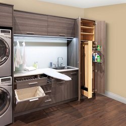 Multi-funcional Laundry Room in Sandalwood