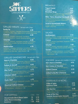 Menu photo 3 Joe Sippers Cafe Effingham, IL