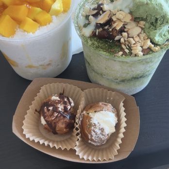 Red Bean - Mango Bing su and Matcha Bing su - Desserts Near Me - Newhall, California Red Bean - Mango Bing su and Matcha Bing su - Desserts Near Me - Newhall, California