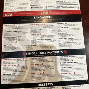 Three Kings Public House - Main menu - American Near Me - Saint Louis, Missouri