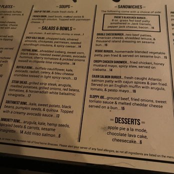 Phebe's - Menu - American Near Me - New York, New York