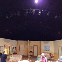 Trumbull New Theatre - The stage area and set of the Perfect Wedding play.