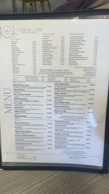 Menu photo 1 Cadeau Cafe Fort Myers, FL Menu photo 1 Cadeau Cafe Fort Myers, FL