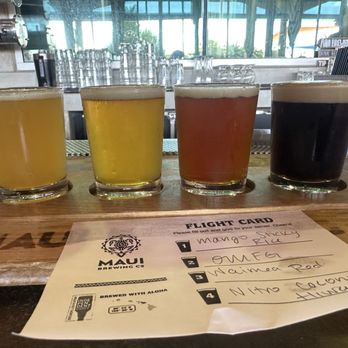 Maui Brewing Company - Custom flight - Breweries Near Me - Kihei, Hawaii Maui Brewing Company - Custom flight - Breweries Near Me - Kihei, Hawaii