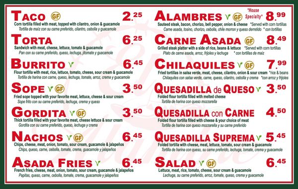 Menu photo 1 El Alambre Mexican Restaurant - Millard Omaha, NE