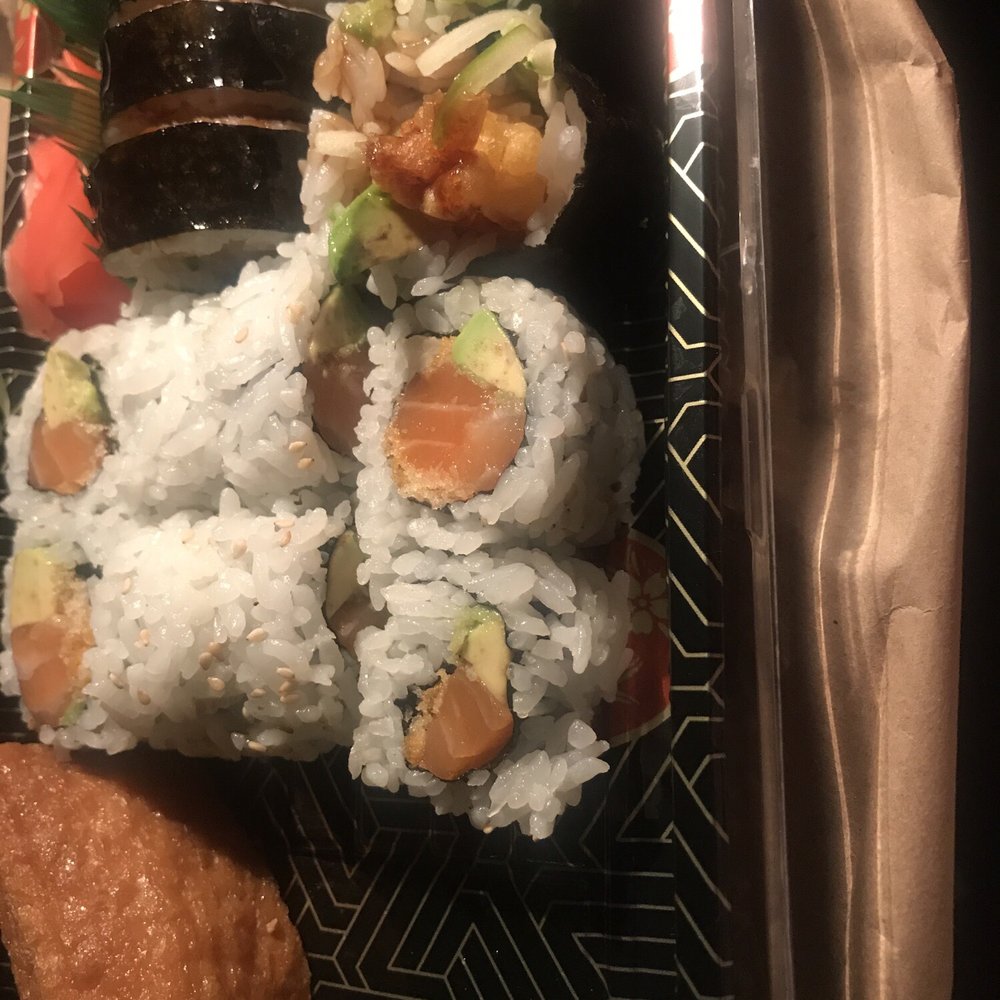 Roll, maki, and a little tofu skin Roll, maki, and a little tofu skin