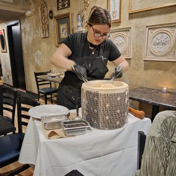 Albertino's Italian - Here comes the cheese wheel - Seafood Near Me - Collingswood, New Jersey Albertino's Italian - Here comes the cheese wheel - Seafood Near Me - Collingswood, New Jersey