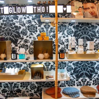 Glow Spa & Wax House - custom made retail shelving and display - Skin Care Near Me - Austin, Texas Glow Spa & Wax House - custom made retail shelving and display - Skin Care Near Me - Austin, Texas