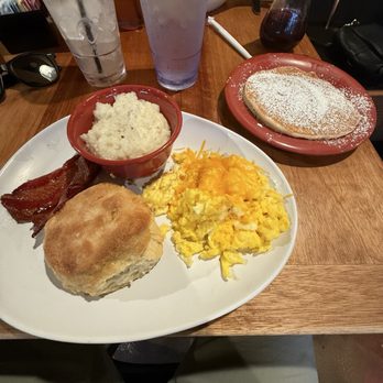 Ruby Slipper Pensacola - Southern Breakfast without green tomato & side of Classic Buttermilk Pancakes! - Breakfast & Brunch Near Me - Pensacola, Florida Ruby Slipper Pensacola - Southern Breakfast without green tomato & side of Classic Buttermilk Pancakes! - Breakfast & Brunch Near Me - Pensacola, Florida
