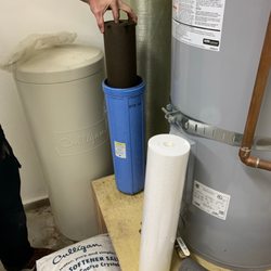 Culligan of Escondido - The white column is what the filter is supposed to look like when it is new for reference.