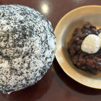 Okrumong - Black sesame Snow Bowl with Red Bean - Desserts Near Me - Torrance, California