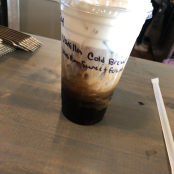 Queen City & Co. - Vanilla cold brew with vanilla cold foam. - Coffee & Tea Near Me - Muskogee, Oklahoma Queen City & Co. - Vanilla cold brew with vanilla cold foam. - Coffee & Tea Near Me - Muskogee, Oklahoma