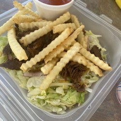 Joe's drive in - Steak salad ( breakapart steak as a salad not a fan) I wish it was a much better steak but it was still good