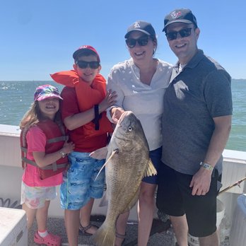 Rod Bending Charters - Black drum. You can keep your fish and they will clean them or you can catch and release. We went for the release. - Fishing Near Me - Galveston, Texas