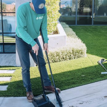 BriteTurf - Cleaning up debris - Artificial Turf Near Me